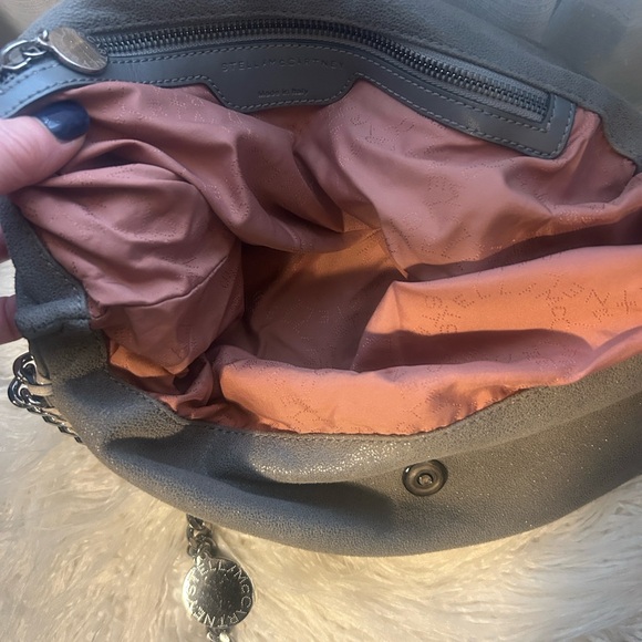 Stella McCartney Silver-Toned Chain Gray Shoulder Bag - Picture 9 of 9